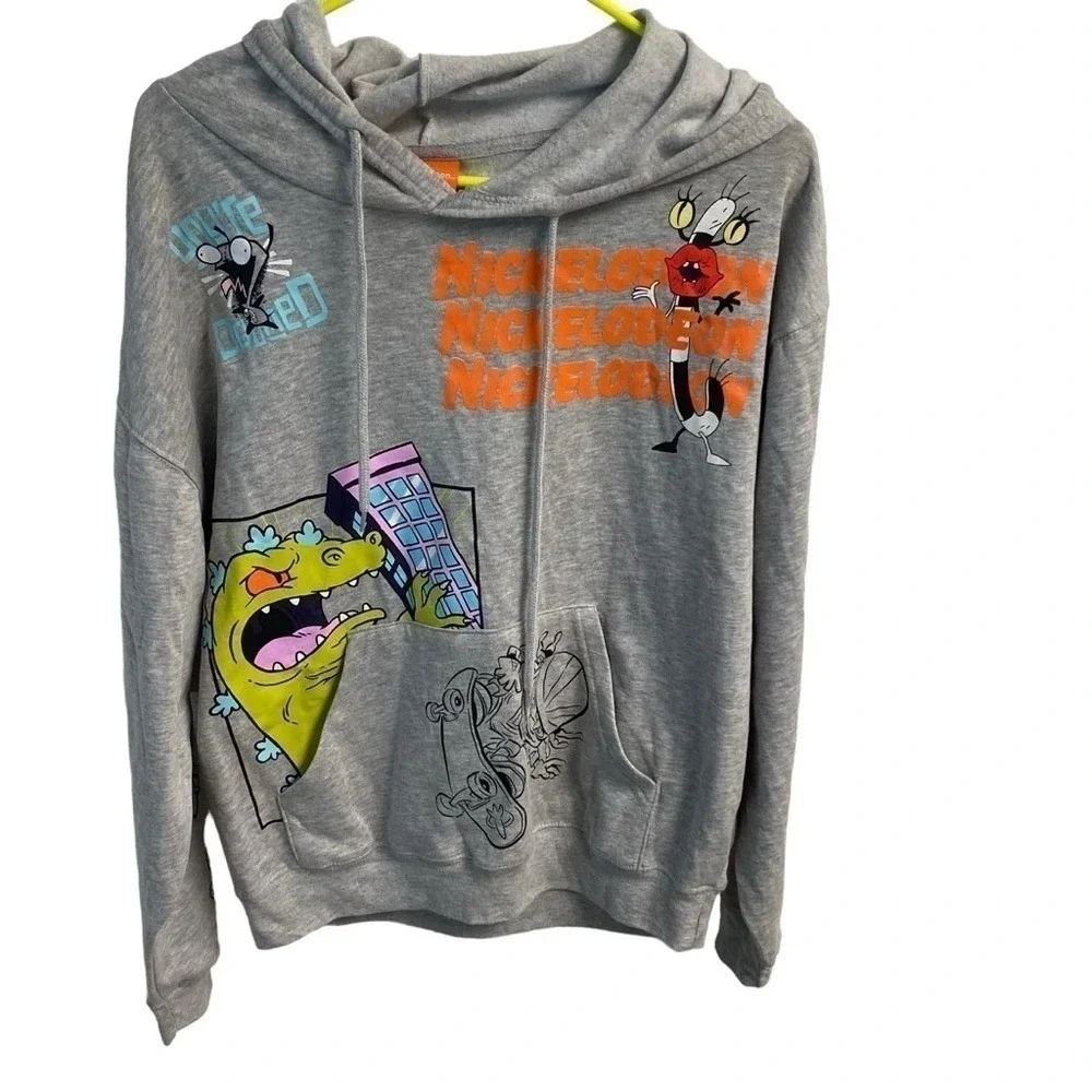 Nickelodeon 90s Hoodie Rugrats Rocket Power Invader Zim vintage Medium NWT